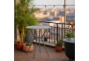 BURI Gartentisch Bistrotisch rund 70x60cm schwarz Bild 4