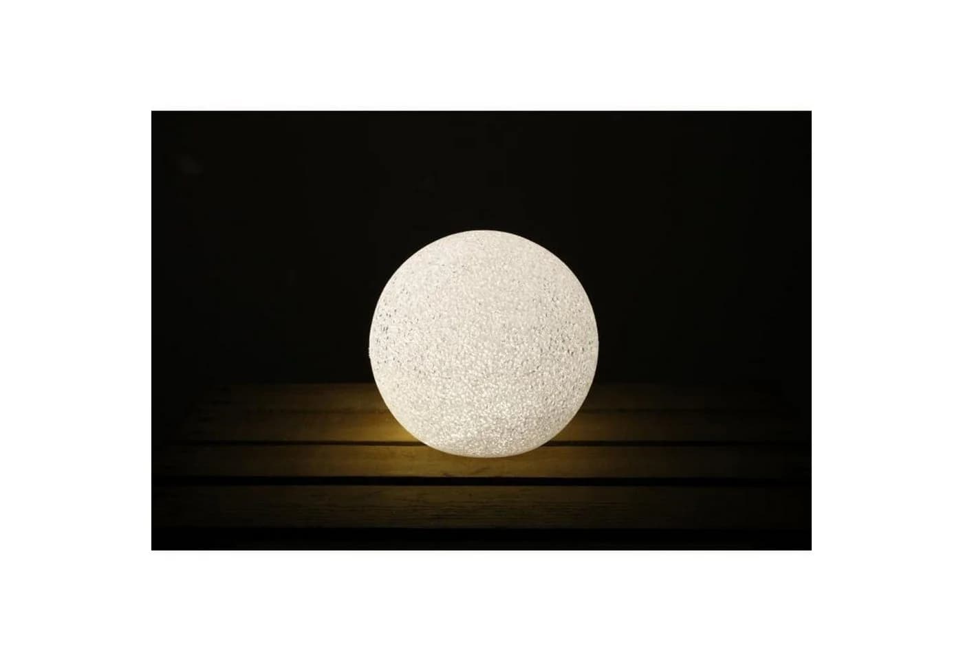BURI LED Dekolicht Leuchtkugel Weiß 18cm Kugelleuchte Tischlampe - Bild 3