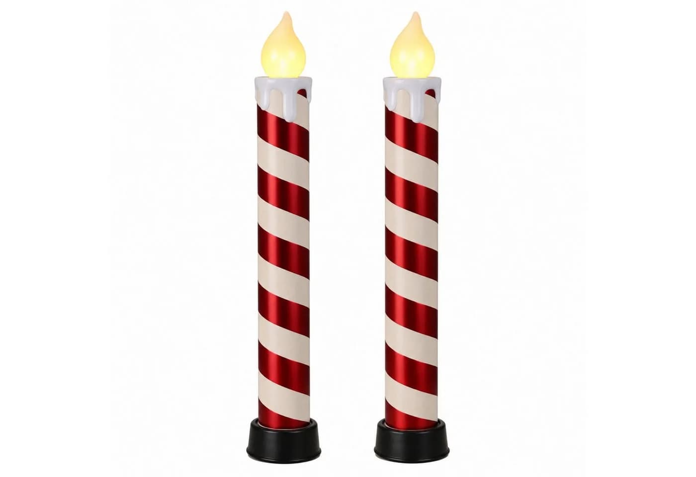 BURI LED Weihnachtskerze XXL Zuckerstange 83cm Timer - Bild 2