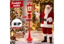 BURI Weihnachtsdeko Straßenlaterne mit Schneegestöber & LED-Licht Bild 1