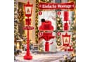BURI Weihnachtsdeko Straßenlaterne mit Schneegestöber & LED-Licht Bild 4