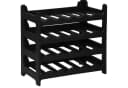 BURI Flaschenregal Weinregal stapelbar Schwarz Kunststoff Bild 2