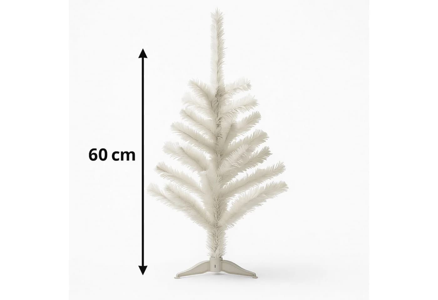 BURI Künstlicher Weihnachtsbaum Weiß 30 und 60cm Deko Tanne - Bild 3