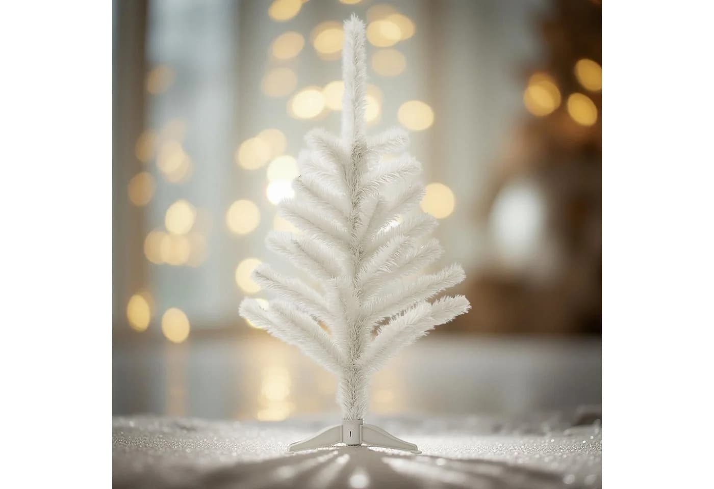 BURI Künstlicher Weihnachtsbaum Weiß 30 und 60cm Deko Tanne - Bild 4