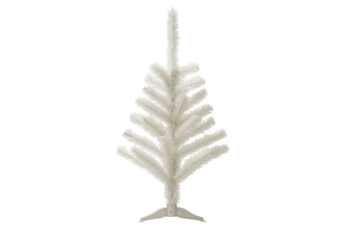 BURI Künstlicher Weihnachtsbaum Weiß 30 und 60cm Deko Tanne - Bild 5