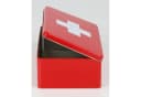 BURI Faltbox Metalldose Medizinbox Rot Weißes Kreuz Bild 4