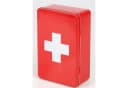 BURI Faltbox Metalldose Medizinbox Rot Weißes Kreuz Bild 5