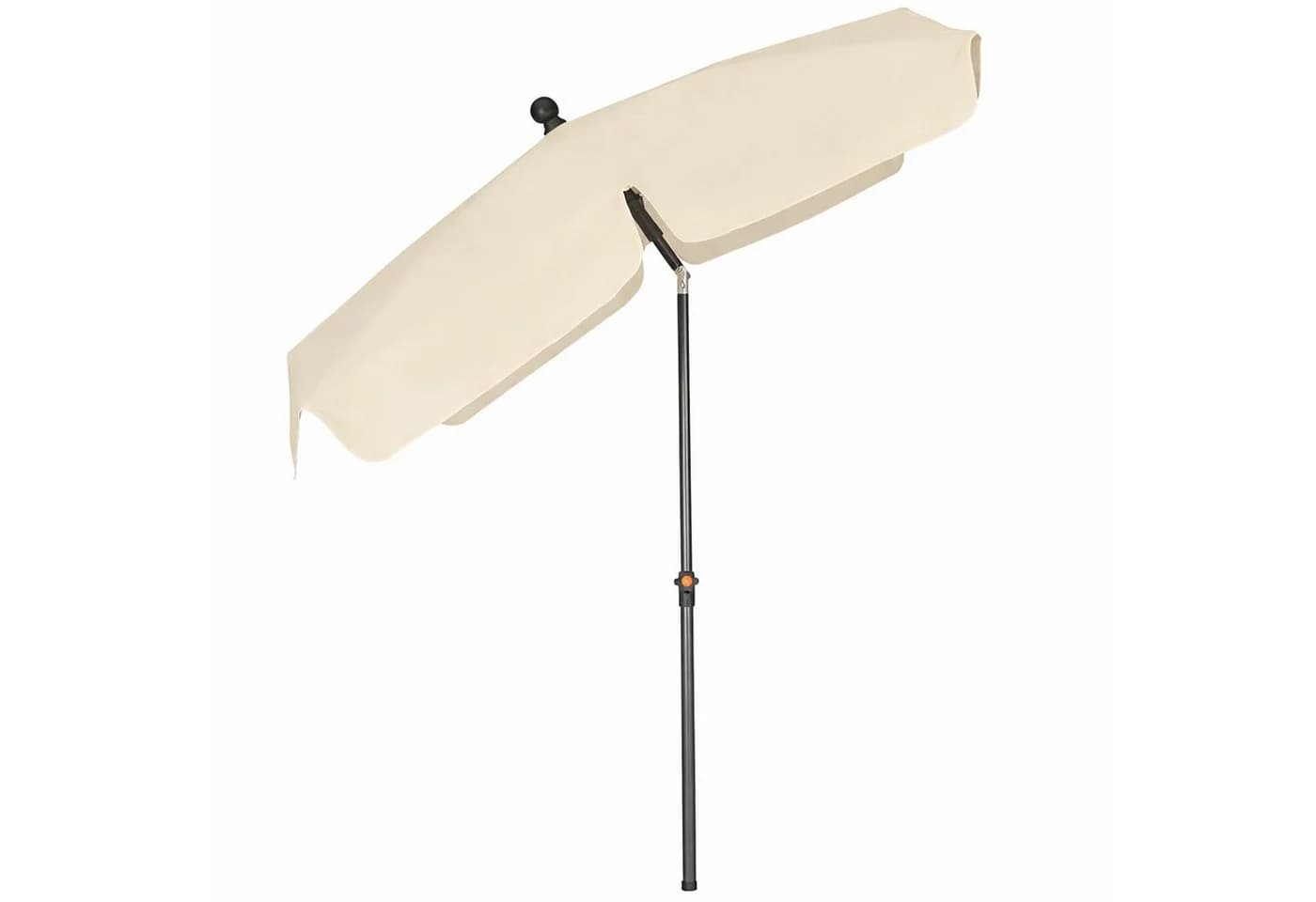 BURI Sonnenschirm 210x140 cm Rechteckig Knickbar Beige