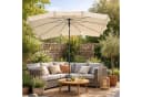 BURI Sonnenschirm 210x140 cm Rechteckig Knickbar Beige Bild 5