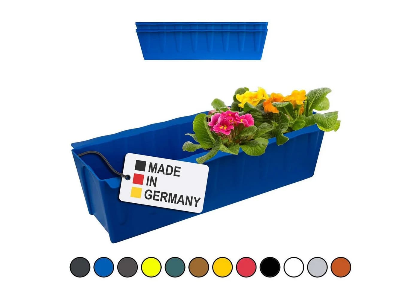 BURI Blumenkasten Europaletten 2er-Set Blau Pflanzkasten - Bild 2