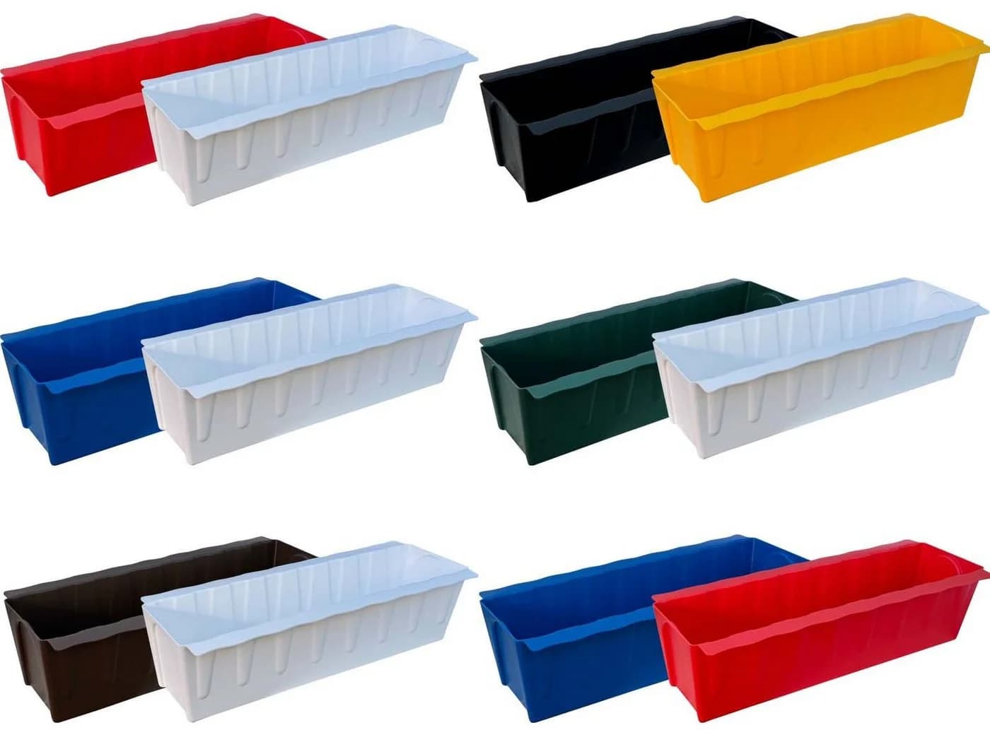 BURI Blumenkasten Europaletten 2er-Set Blau Pflanzkasten - Bild 5