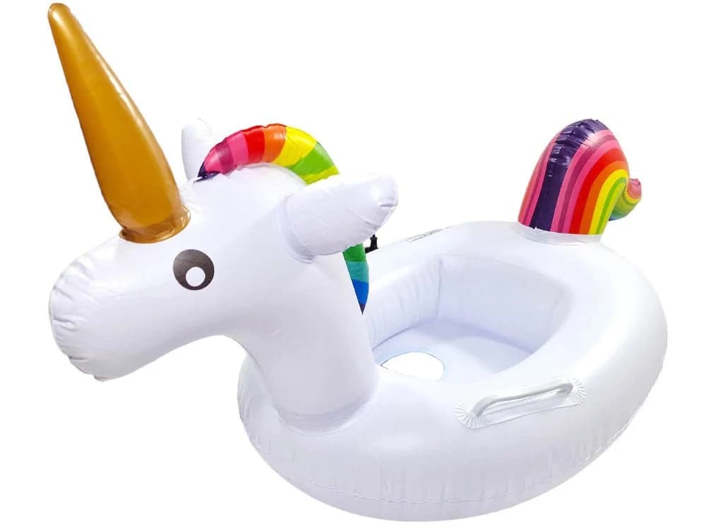 Sport-Knight® Schwimmring Einhorn Bunt PVC mit Griffen - Bild 2