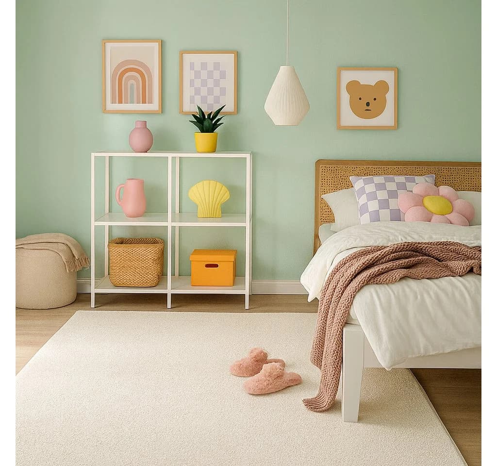 Snapstyle Kinderteppich Joy Kids Uni Beige Velours - Bild 2