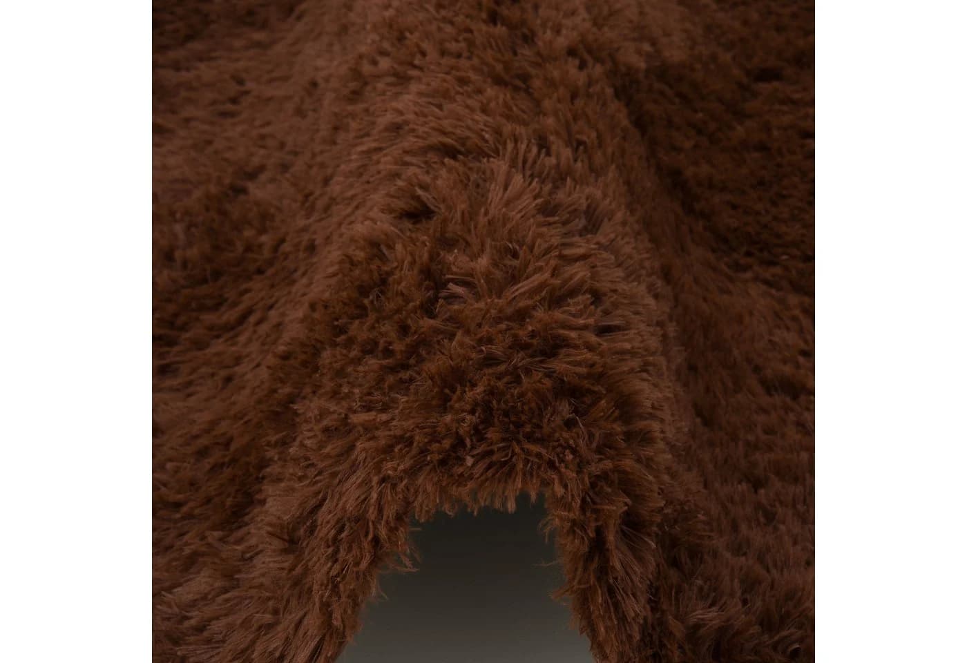 Pergamon Hochflor-Teppich Shaggy Fluffy Braun Rechteckig - Bild 5
