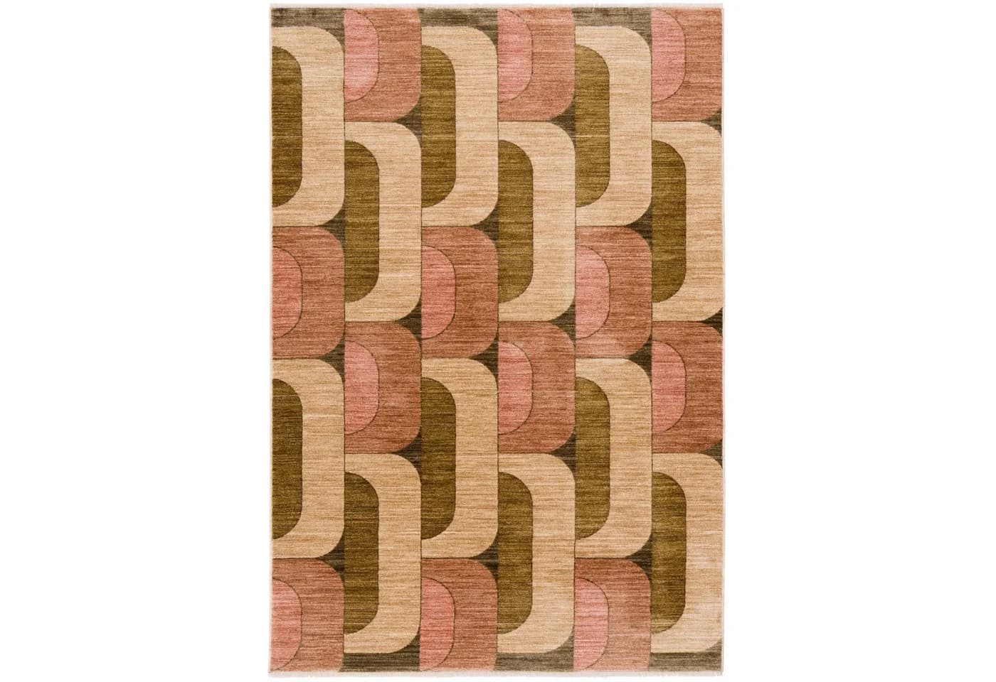 Pergamon Designteppich Vintage Valero Bunt/Grün Polyester