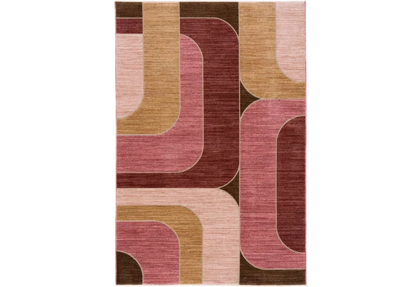 Pergamon Designteppich Sorena Vintage Rosa Polyester Kurzflor
