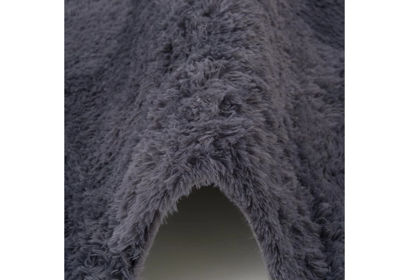 Pergamon Hochflor-Teppich Rund Anthrazit Shaggy - Bild 3