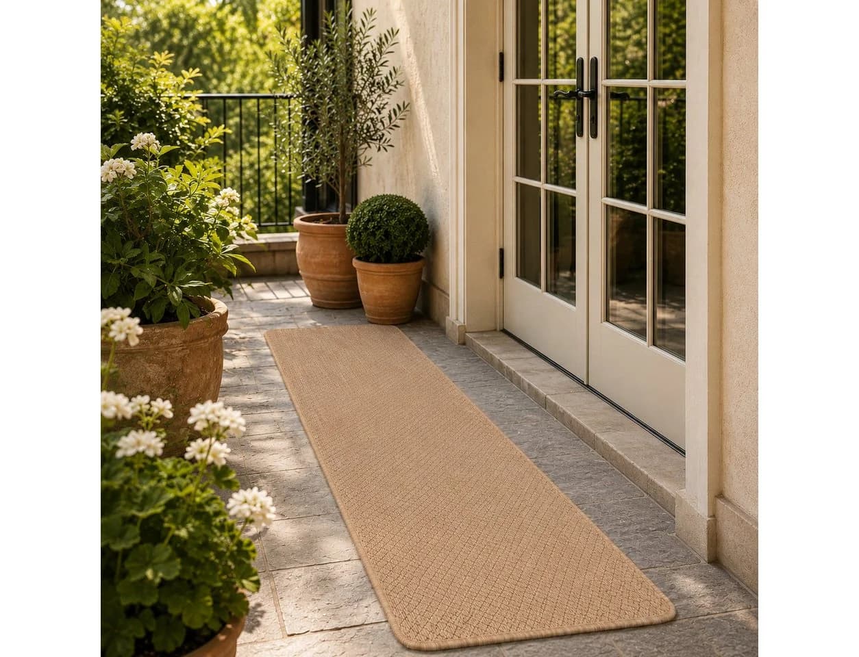 Snapstyle Läufer Porto In- & Outdoor Flachgewebe Beige - Bild 5