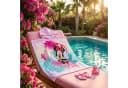 Disney Badeponcho Minnie Maus Kinder Mädchen Mikrofaser Kapuze Bild 1