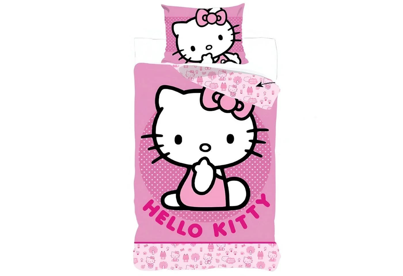Hello Kitty Kinderbettwäsche Rosa Mikrofaser 2-teilig - Bild 2