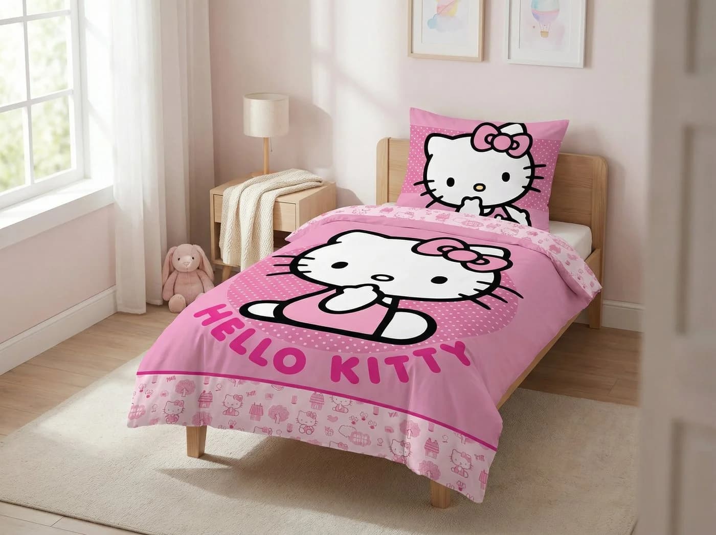 Hello Kitty Kinderbettwäsche Rosa Mikrofaser 2-teilig - Bild 5