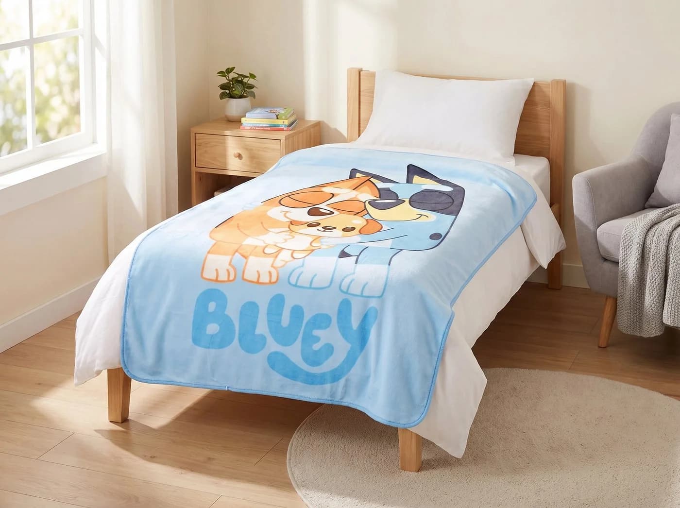 Bluey & Bingo Kinder Fleecedecke 100x150, Bluey - Bild 3