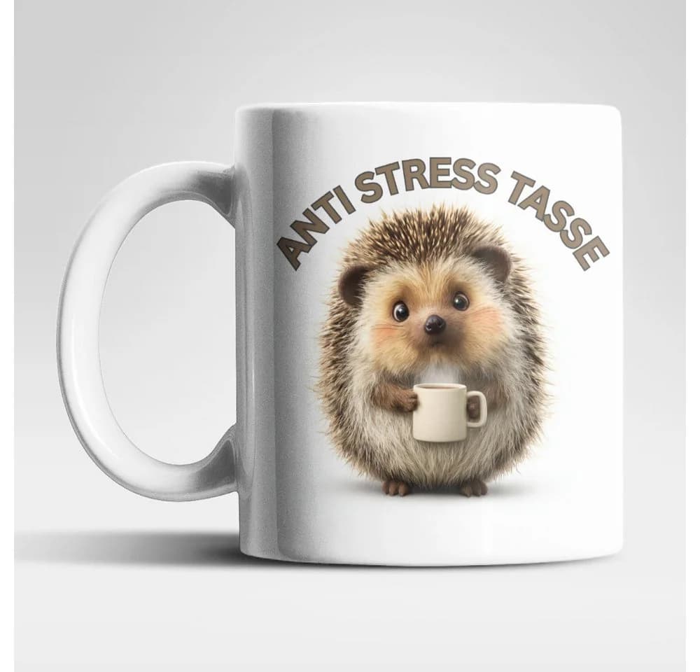 WS-Trend Anti Stress Tasse Igel Motiv Keramik 325 ml - Bild 2
