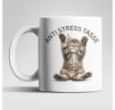 WS-Trend Anti-Stress Tasse Baby Katze 325 ml Keramik Weiß Bild 2