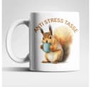WS-Trend Anti-Stress Tasse Eichhörnchen Keramik 325ml Weiß Bild 2