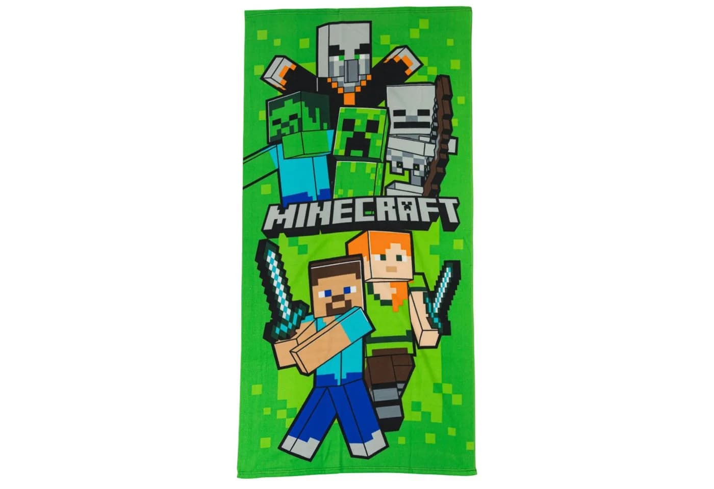 Minecraft Strandtuch Steve Alex Creeper Mikrofaser - Bild 2