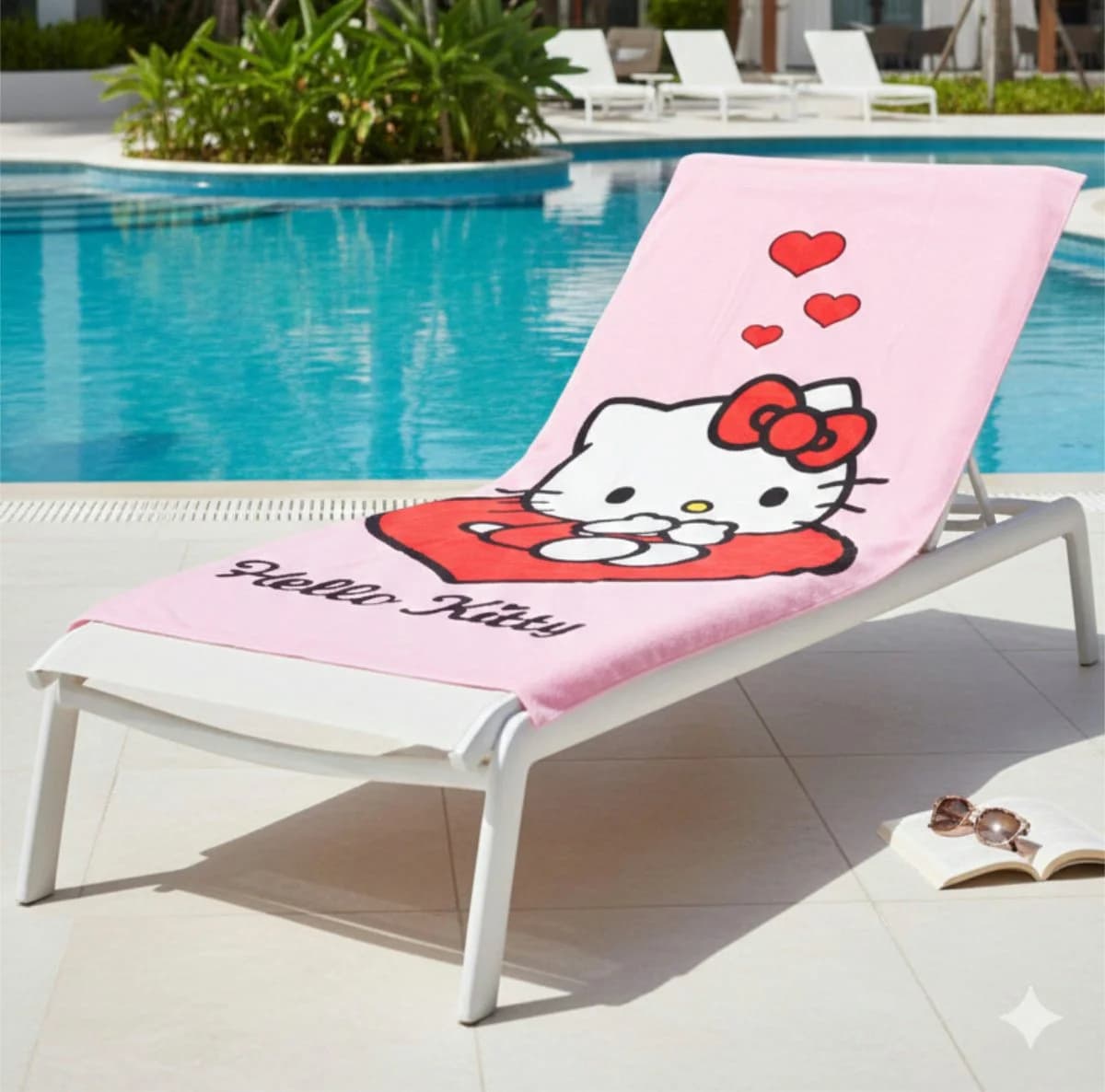 Hello Kitty Strandtuch Kinder Mikrofaser 70x140 cm - Bild 1