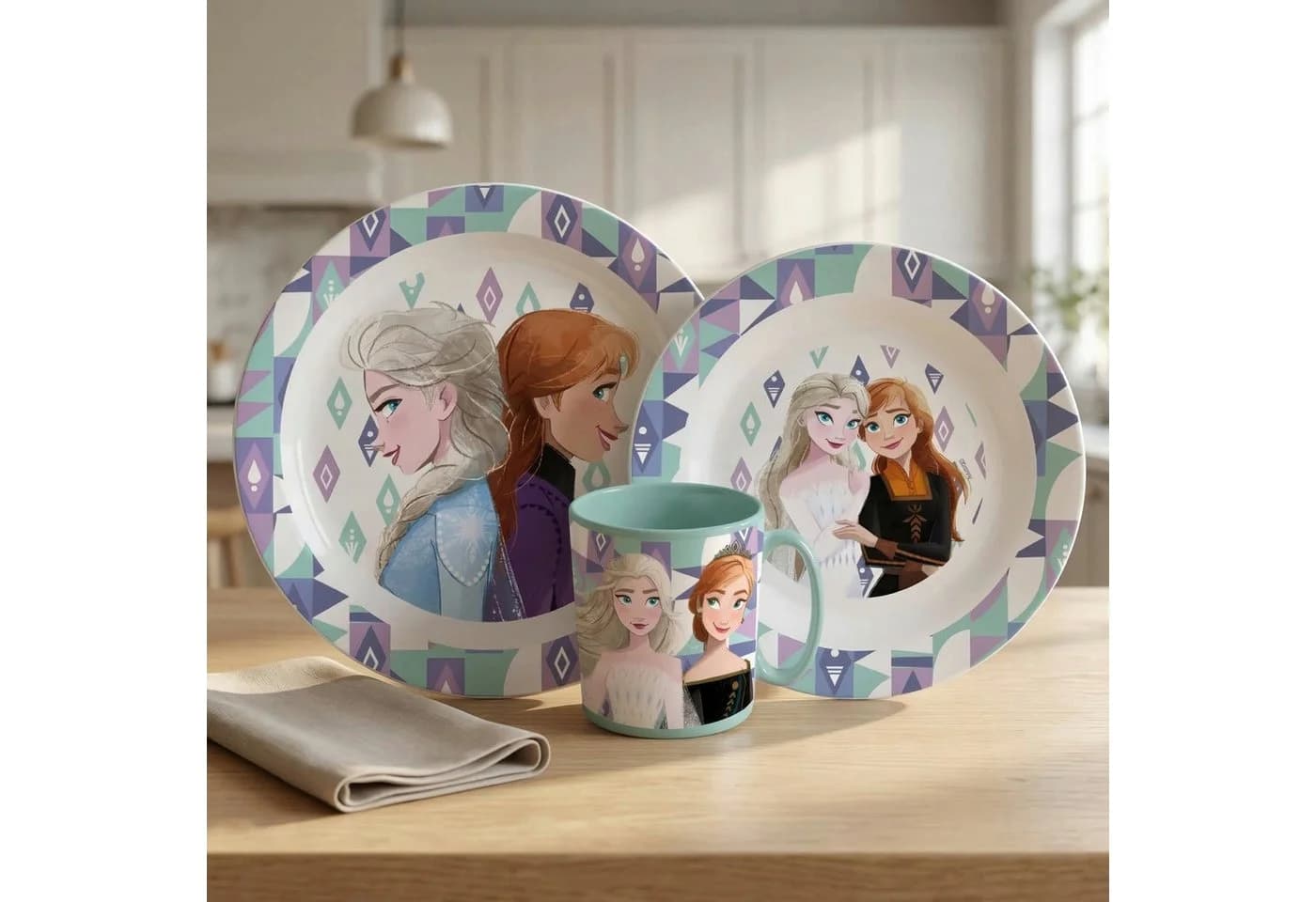 Disney Kindergeschirr-Set Die Eiskönigin 3-teilig Bunt
