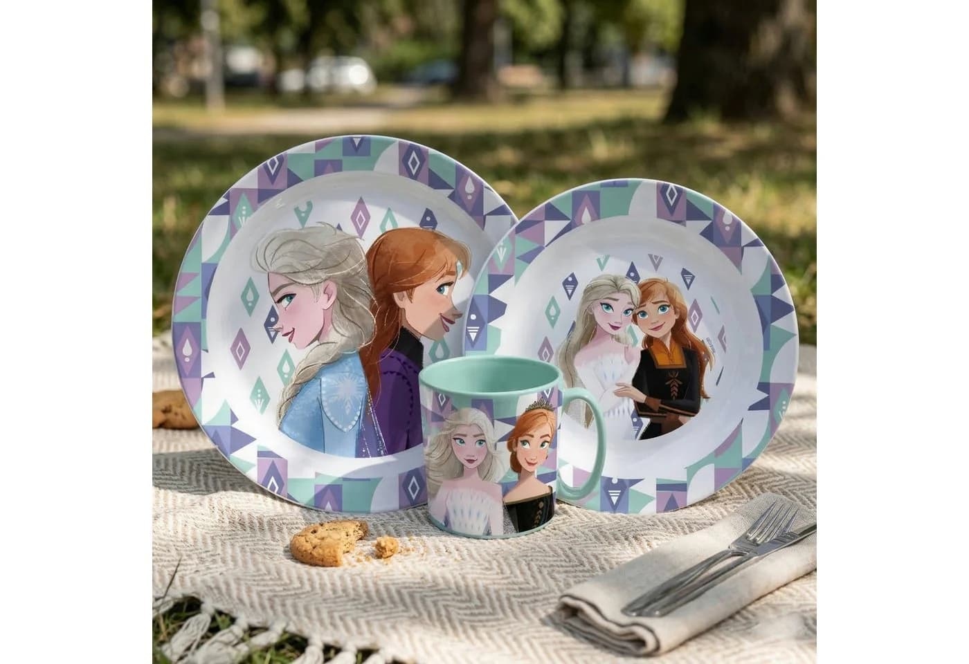 Disney Kindergeschirr-Set Die Eiskönigin 3-teilig Bunt - Bild 4