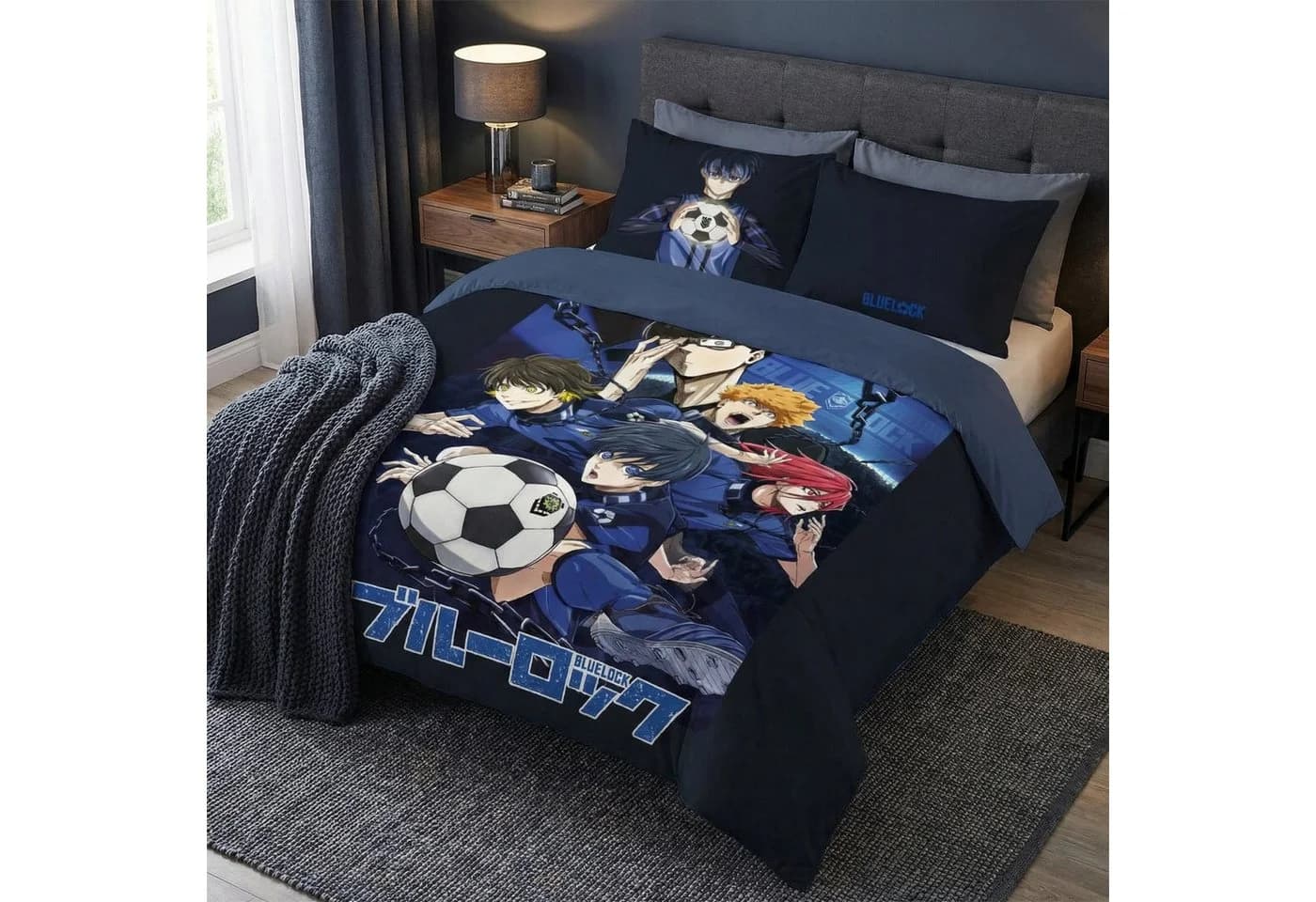 Aymax sprl Bettwäsche Blue Lock Anime Mikrofaser 2tlg Set