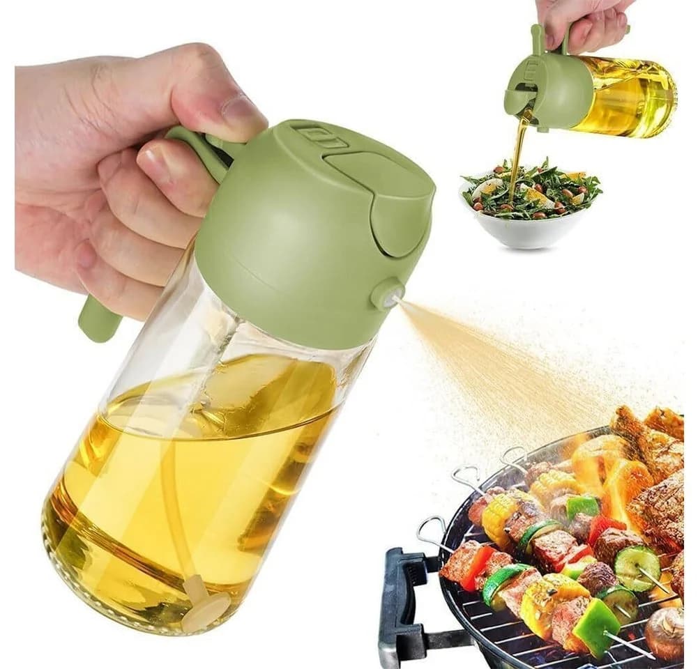 WS-Trend Ölspender 2-in-1 Sprühflasche und Ausgießer 470 ml Grün - Bild 2