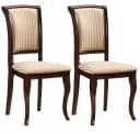 Feldmann-Wohnen Esszimmerstuhl Olivia 2er Set Nussbaum dunkel / beige Bild 2