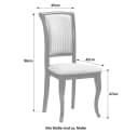 Feldmann-Wohnen Esszimmerstuhl Olivia 6er Set Nussbaum dunkel / beige Bild 3