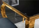 Feldmann-Wohnen Esstisch Prince Schwarzglas Gold Gestell Modern Bild 3