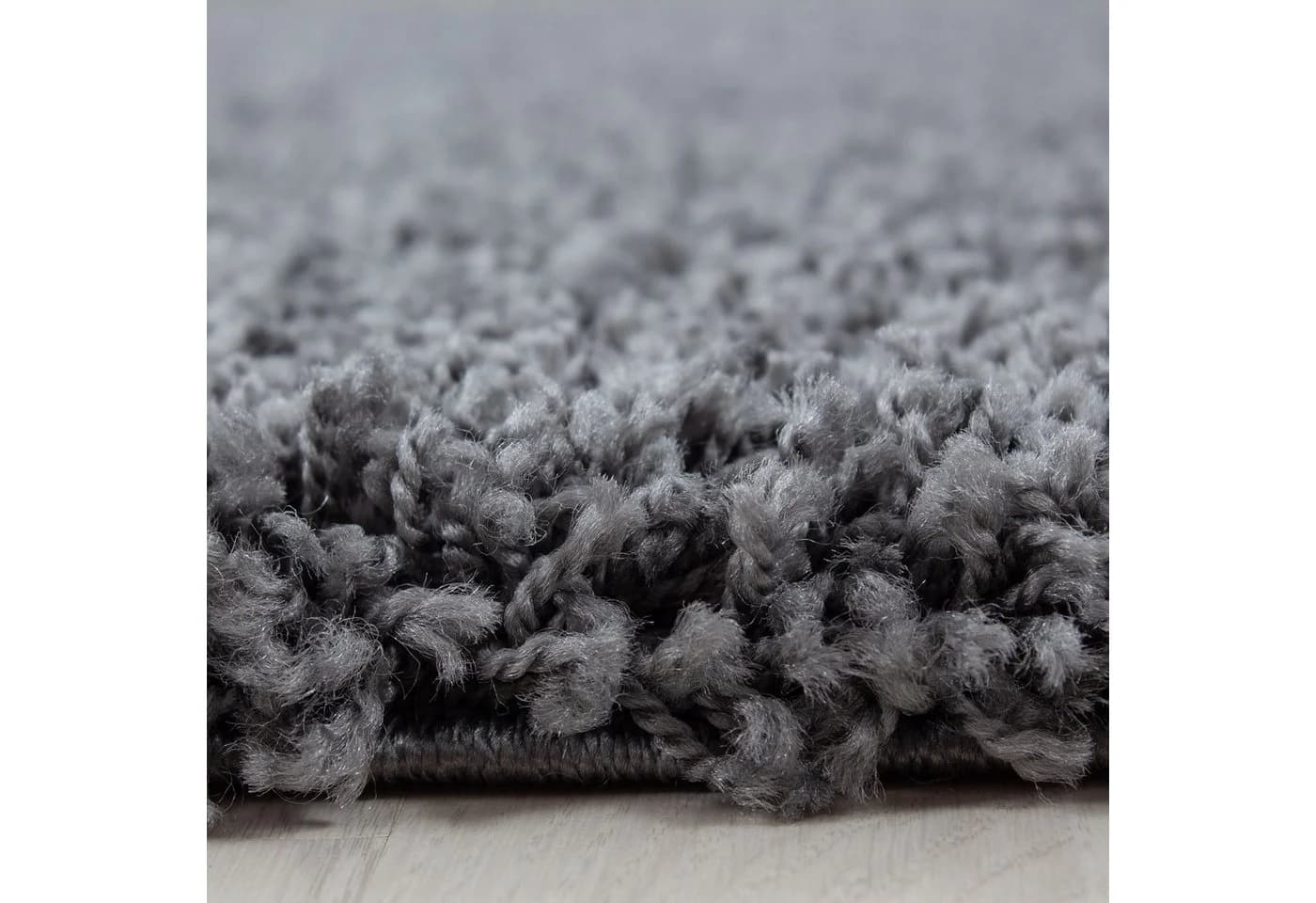 KADIMA DESIGN Teppich RHEIN Shaggy Grau 60x110 cm
