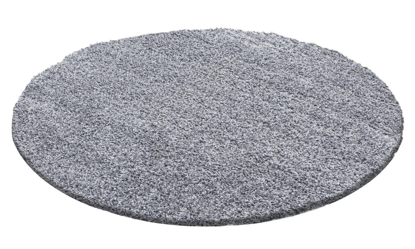 KADIMA DESIGN Teppich RHEIN Shaggy Hellgrau 80x80 cm - Bild 2