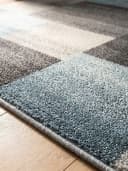 KADIMA DESIGN Teppich SOLDA Blau Kurzflor Karo Bild 5