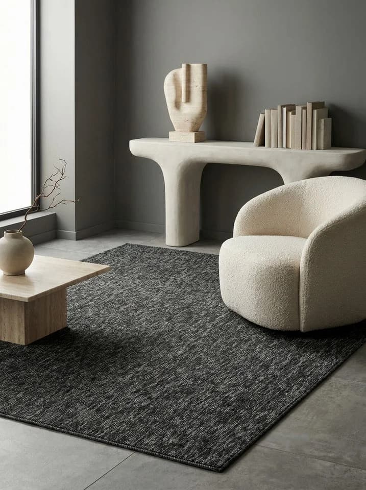 KADIMA DESIGN Teppich AMMER Kurzflor Anthrazit 60x100 cm - Bild 2