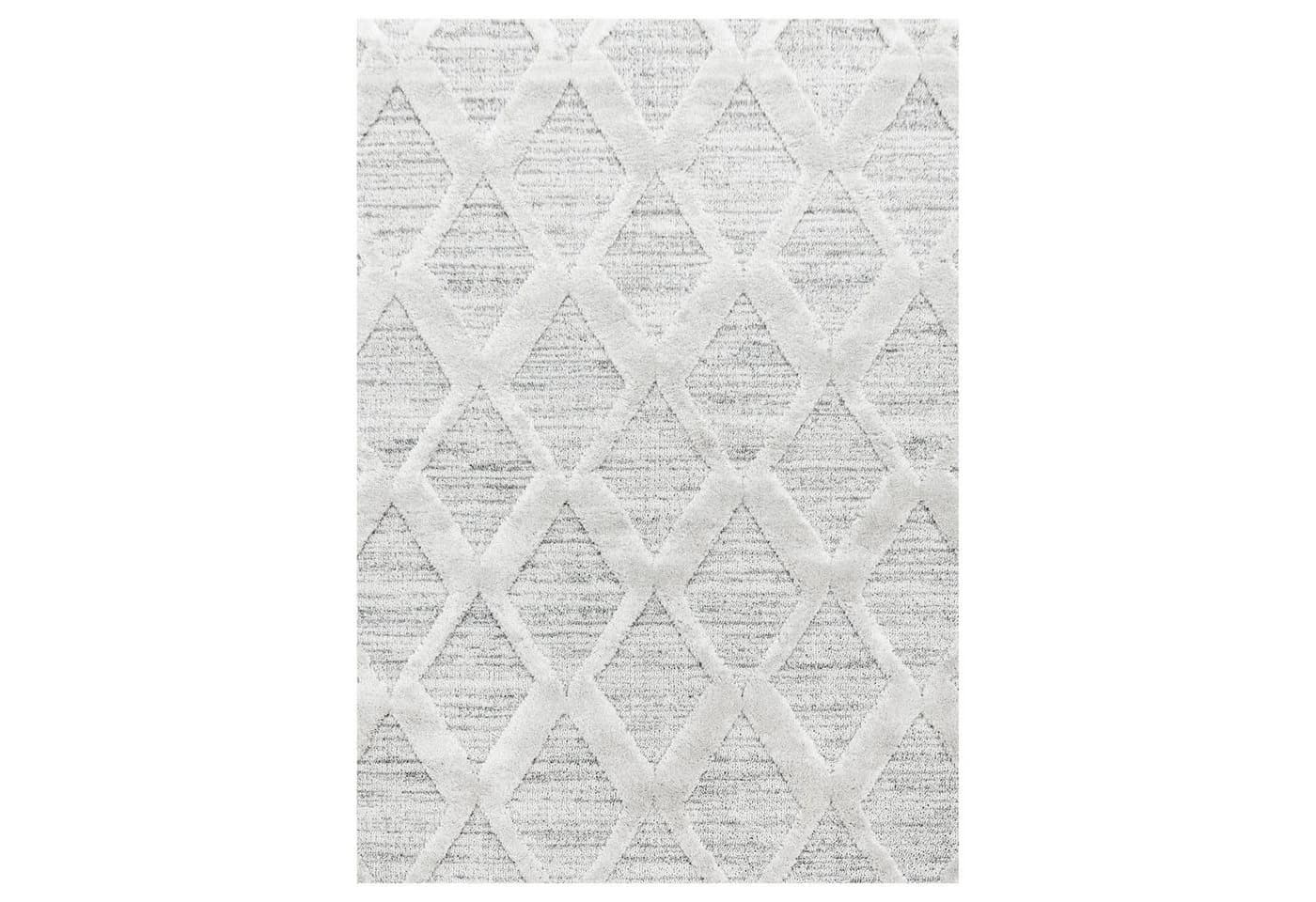 KADIMA DESIGN Teppich EISACK 3D-Effekt Grau Boho