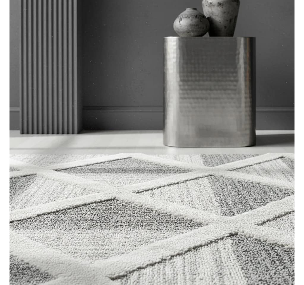 Kadima Design Teppich TALFER Grau Geometrisch 3D-Effekt - Bild 2