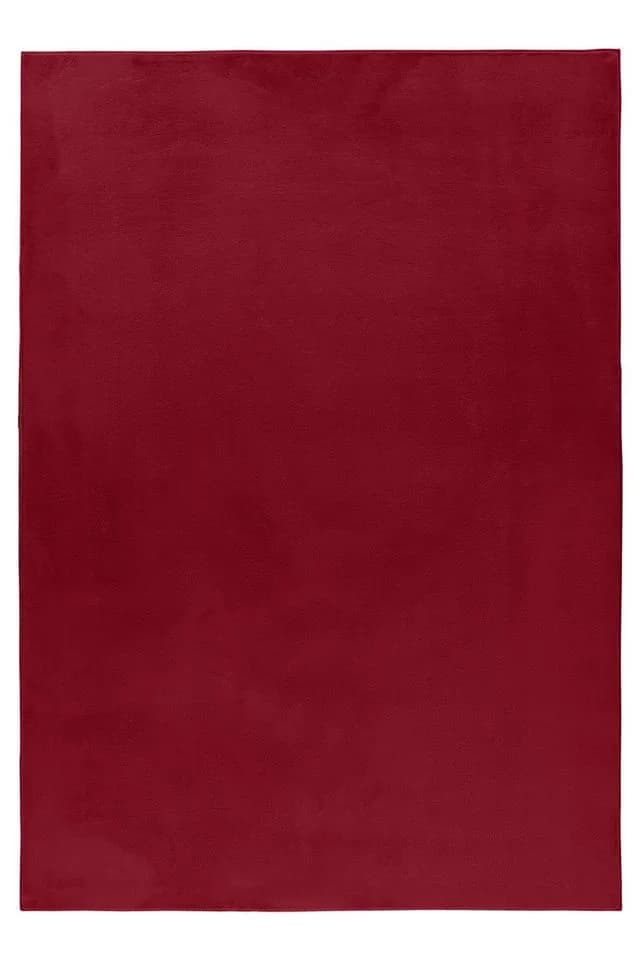 KADIMA DESIGN Teppich NECKAR Rot Kurzflor Maschinenwaschbar