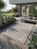 KADIMA DESIGN Outdoorteppich ALSTER Grau UV-beständig & Wetterfest Bild 1