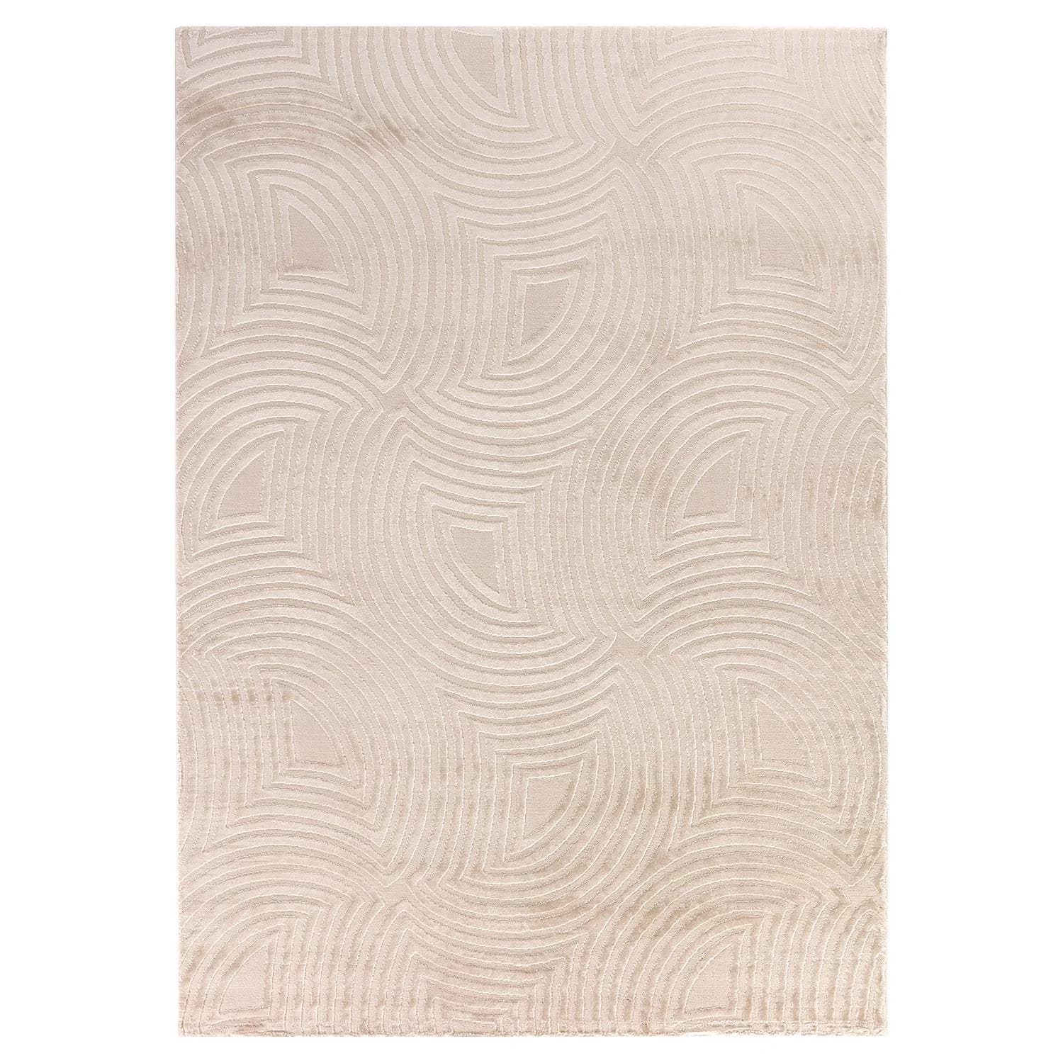 KADIMA DESIGN Teppich Kurzflor ILLER Beige 3D-Design