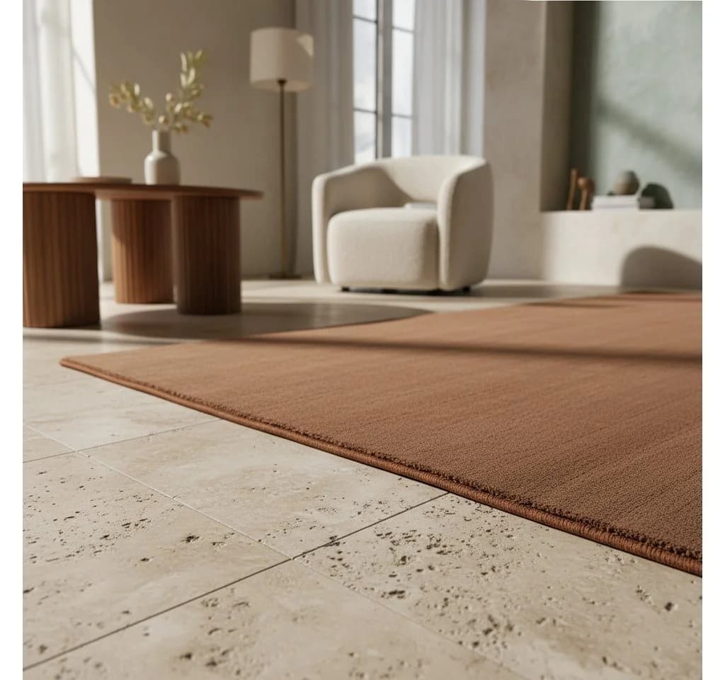 KADIMA DESIGN Teppich LECH Braun 60x110 cm Kurzflor - Bild 2