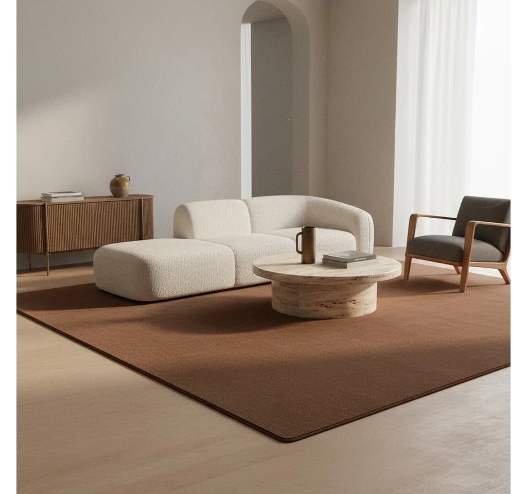 KADIMA DESIGN Teppich LECH Braun 60x110 cm Kurzflor - Bild 3