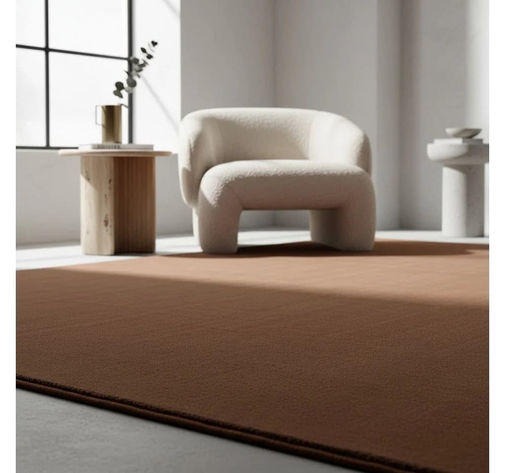 KADIMA DESIGN Teppich LECH Braun 60x110 cm Kurzflor - Bild 5
